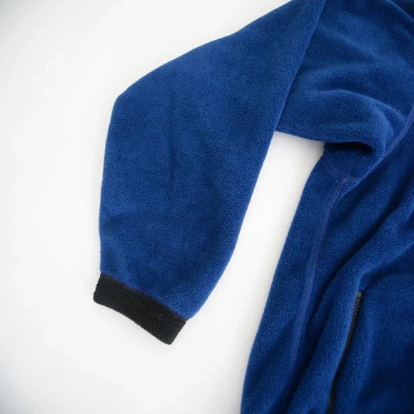 Vintage REI Blue Black Half Zip Fleece Pullover Sweater L - Picture 6 of 12